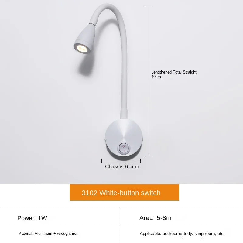 LuminaFlex | Modern Adjustable LED Wall Light for Reading and Work 1
