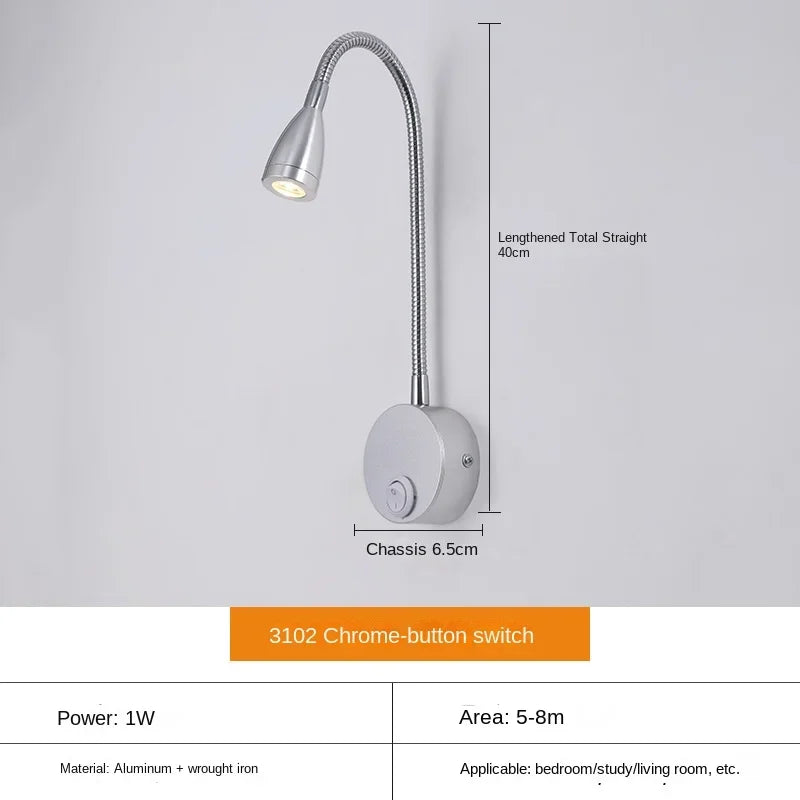 LuminaFlex | Modern Adjustable LED Wall Light for Reading and Work 3