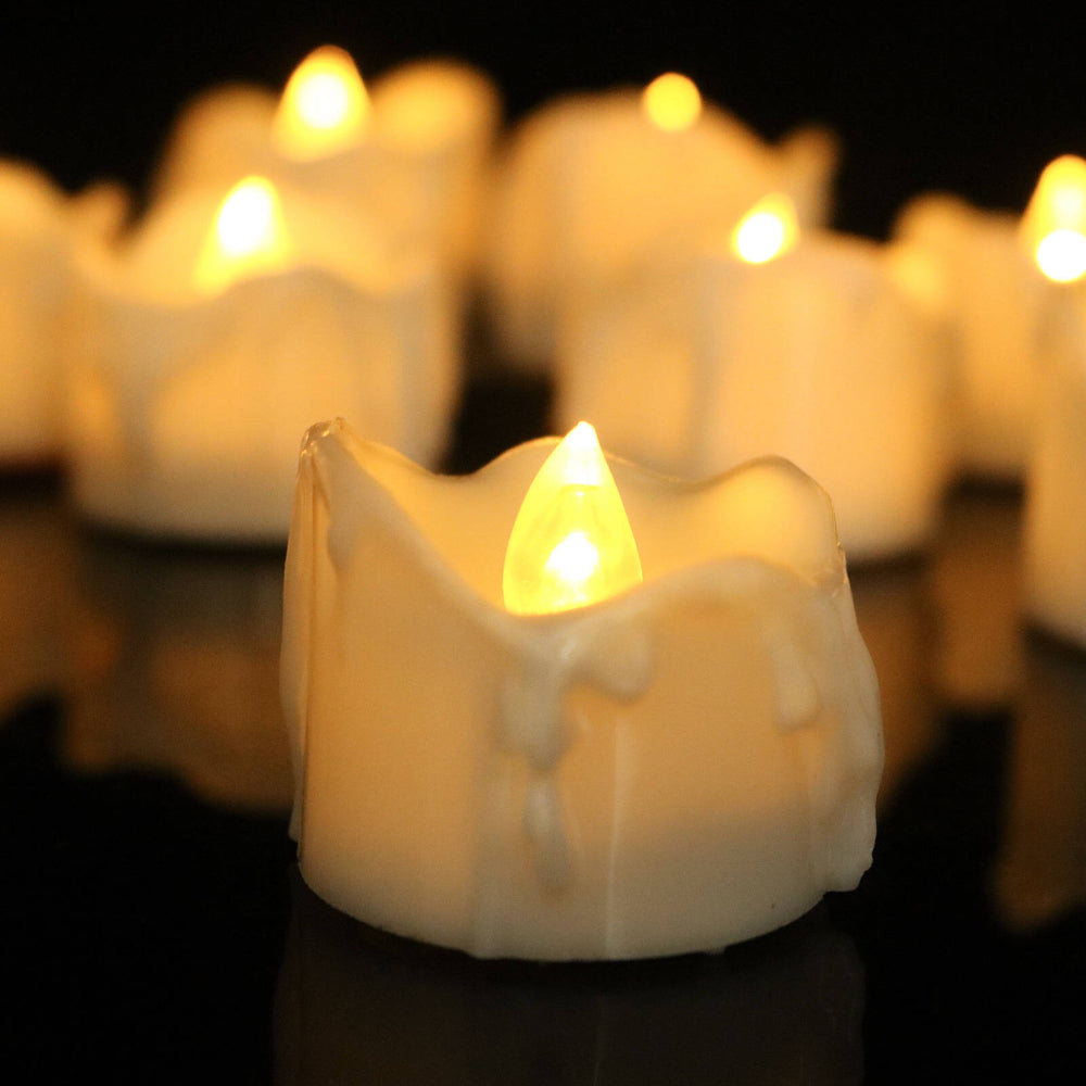 Warm Glow Flameless LED Candle Holder Set - Fesara
