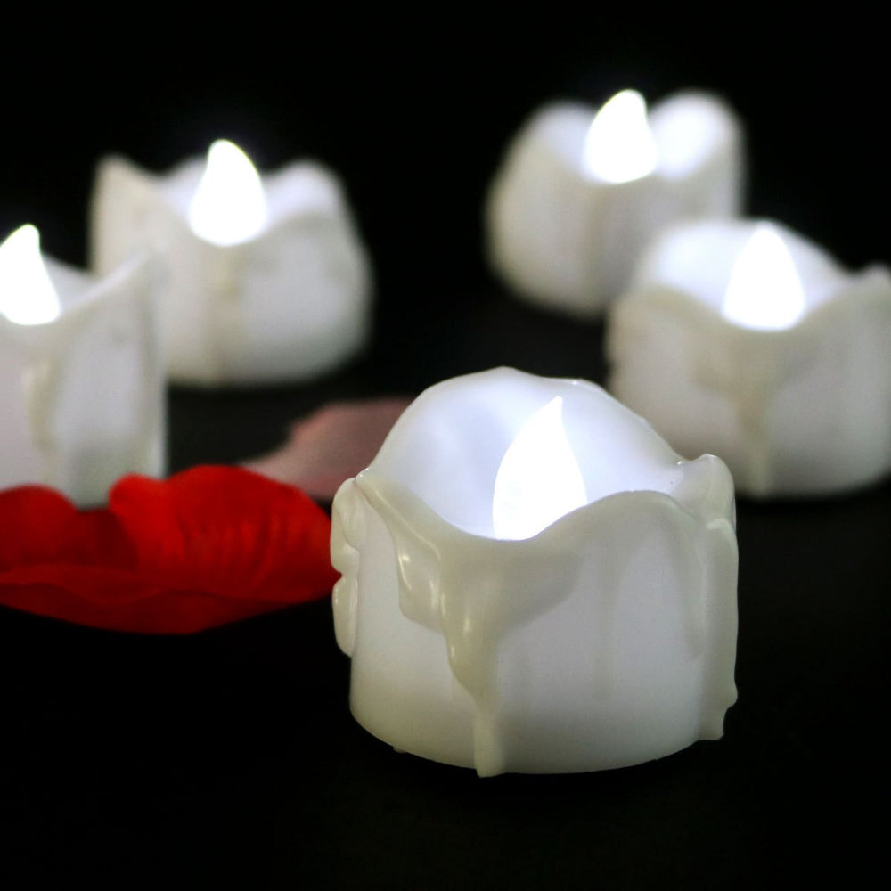 LuminaGlow | Elegant Safe Flameless LED Tea Light Candle Holders Set 6
