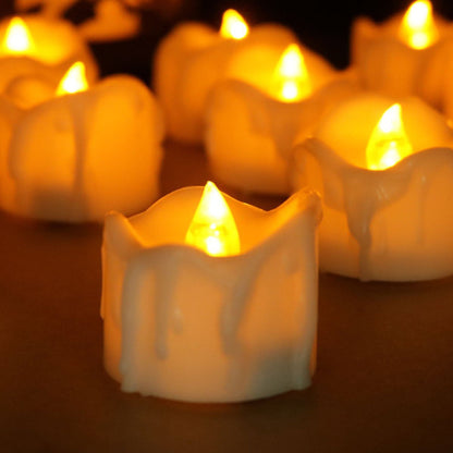 LuminaGlow | Elegant Safe Flameless LED Tea Light Candle Holders Set 7