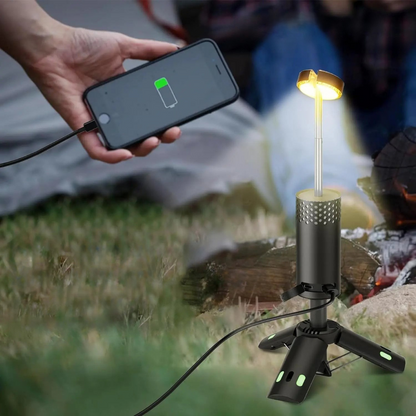 LuminaTripod | Versatile Rechargeable LED Camping Lantern with Power Bank 5