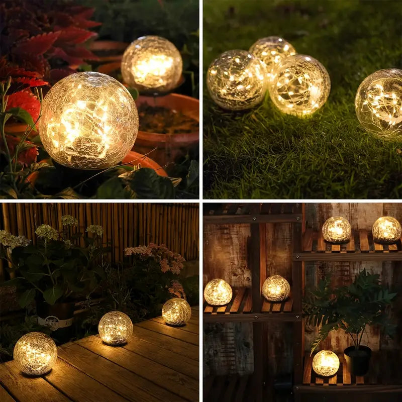 Solar Powered Garden Globe Lamp Beautiful Design