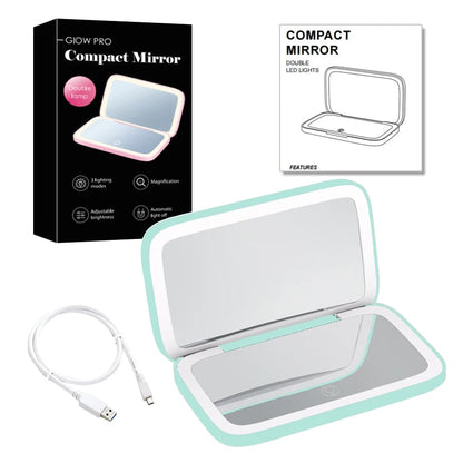 Luminara | Elegant Compact LED Makeup Mirror with Dual Magnification 11