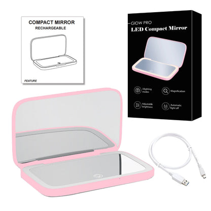 Luminara | Elegant Compact LED Makeup Mirror with Dual Magnification 9