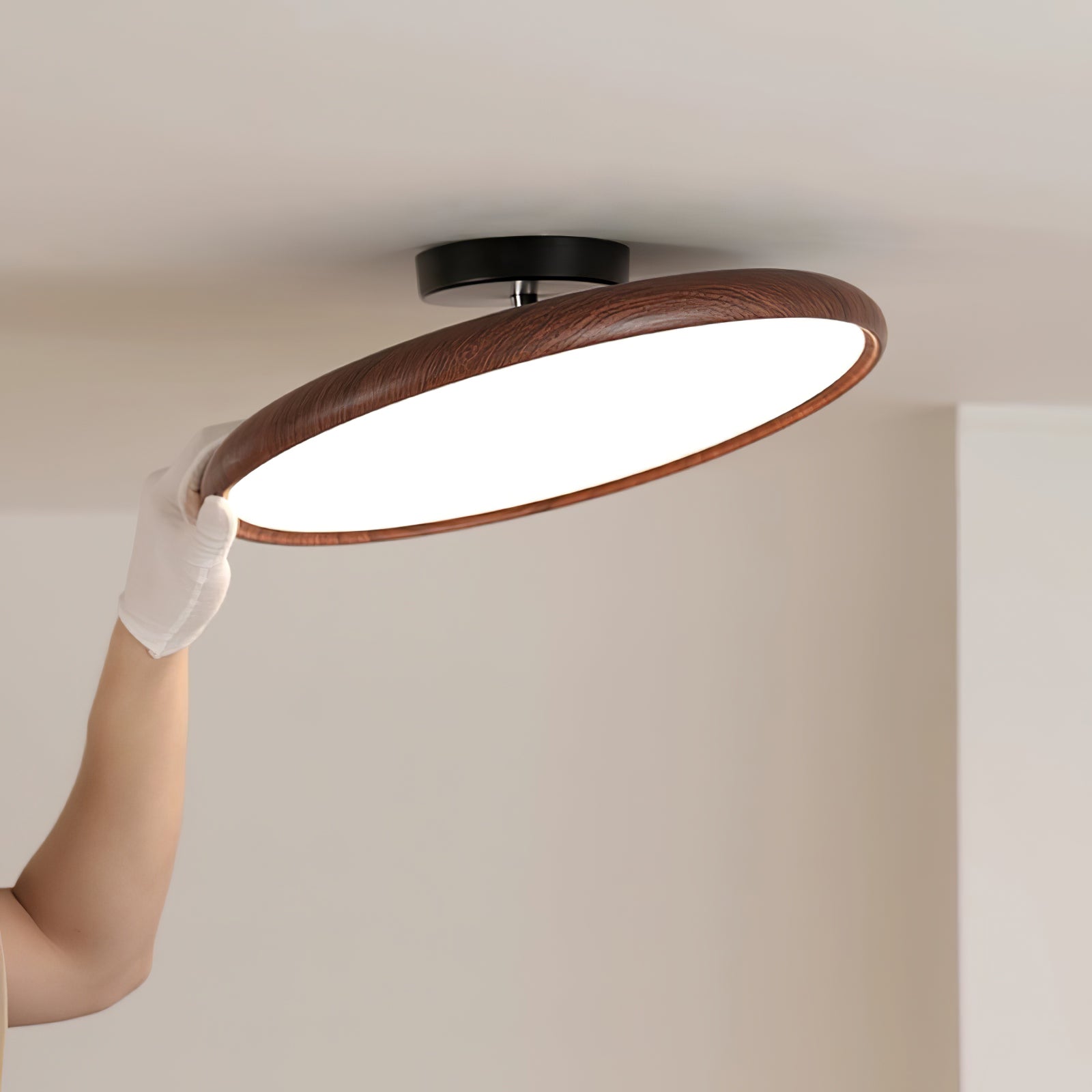 Luminara | Elegant Natural Wood Ceiling Lamp Fixture 3