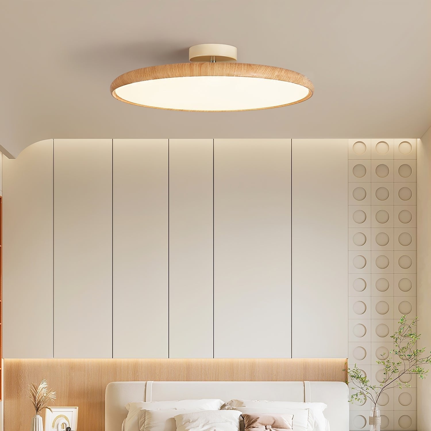 Luminara | Elegant Natural Wood Ceiling Lamp Fixture 5