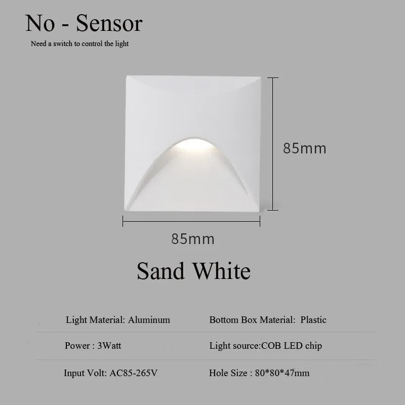Luminara | Stylish Waterproof LED Outdoor Wall Step Light Fixture 7