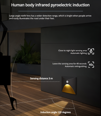 Bright LED Outdoor Wall Lamp with Motion Sensor