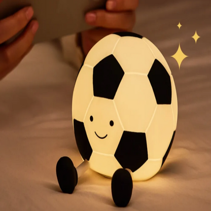 Glowing Soccer Ball Table Lamp with Adjustable Brightness