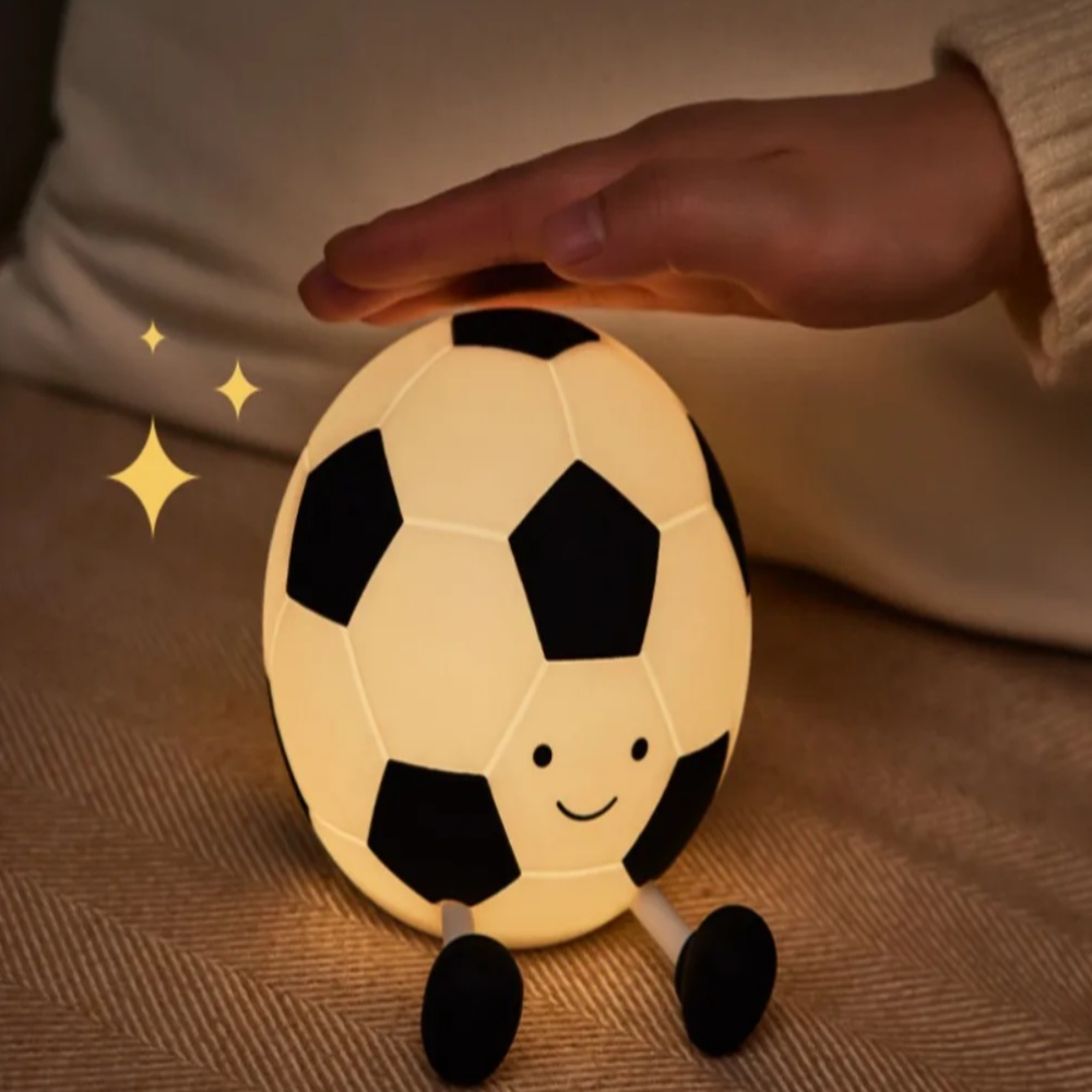 Glowing Soccer Ball Table Lamp with Adjustable Brightness