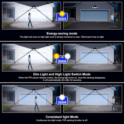 LumosGuard | Ultra-Bright Solar Motion Sensor Security Light for Outdoors 7