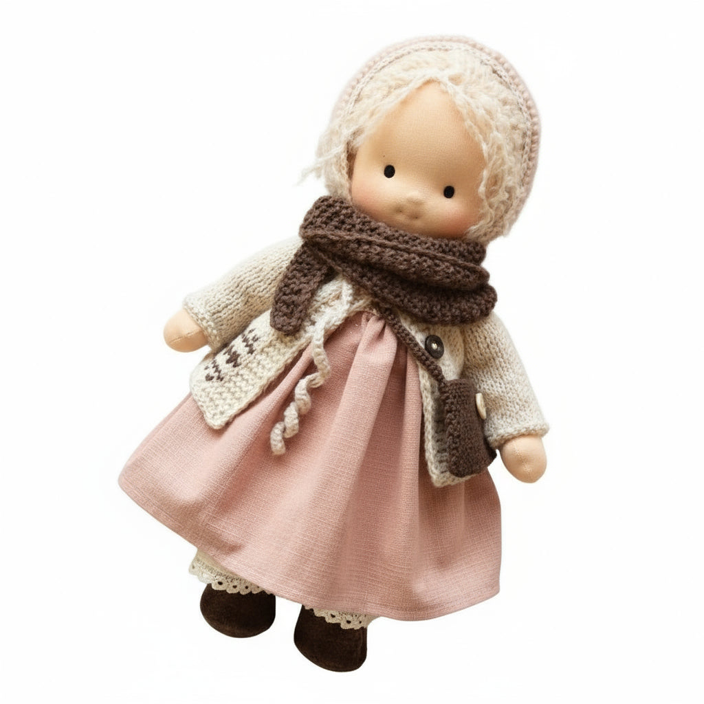 Soft Handmade Waldorf Doll for Kids Creative Play