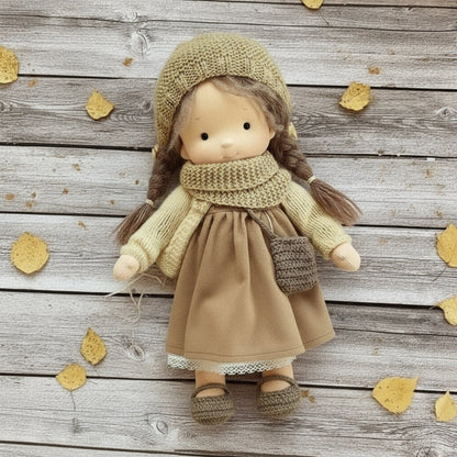 Soft Handmade Waldorf Doll for Kids Creative Play