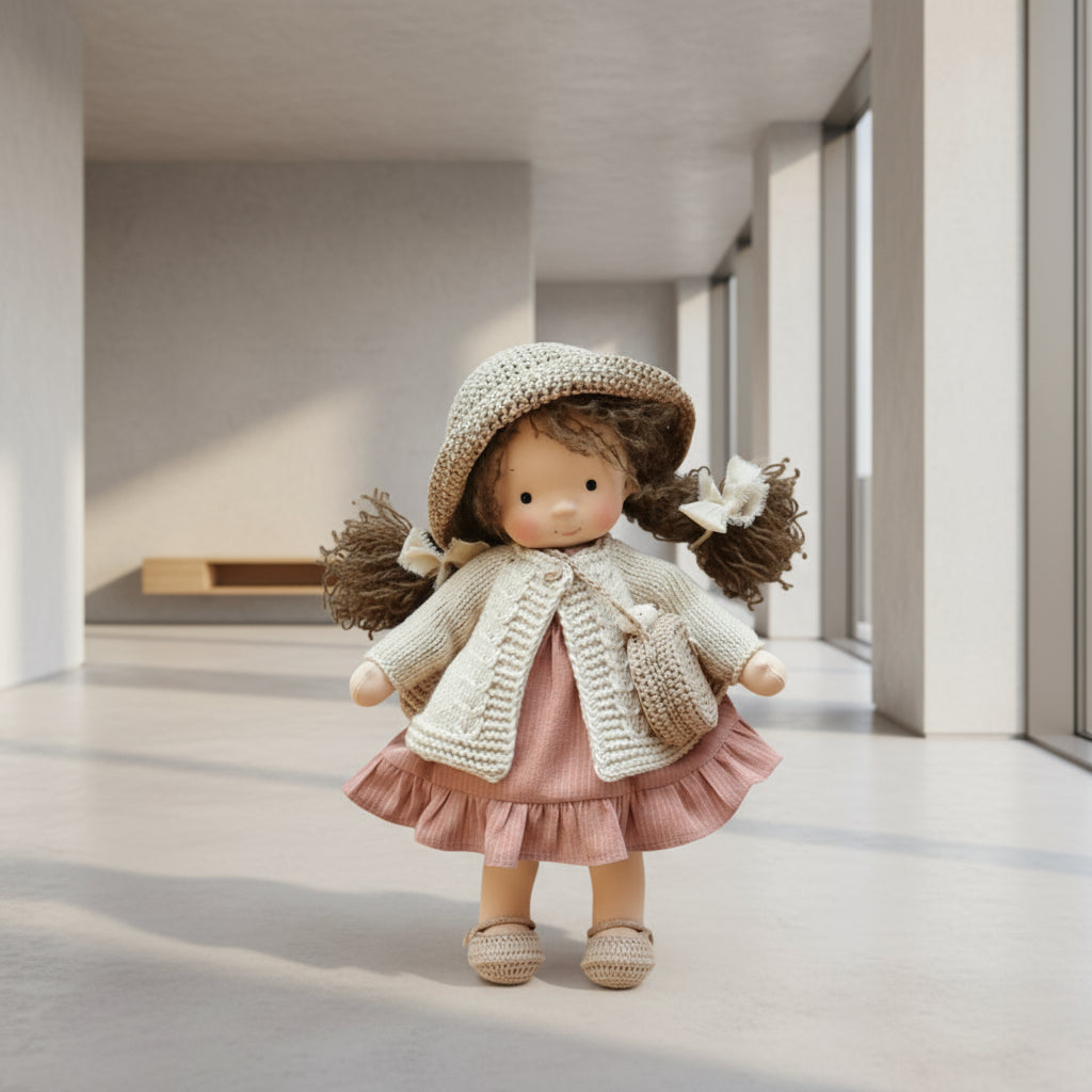 Soft Handmade Waldorf Doll for Kids Creative Play
