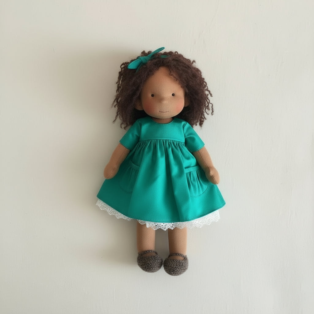 Soft Handmade Waldorf Doll for Kids Creative Play
