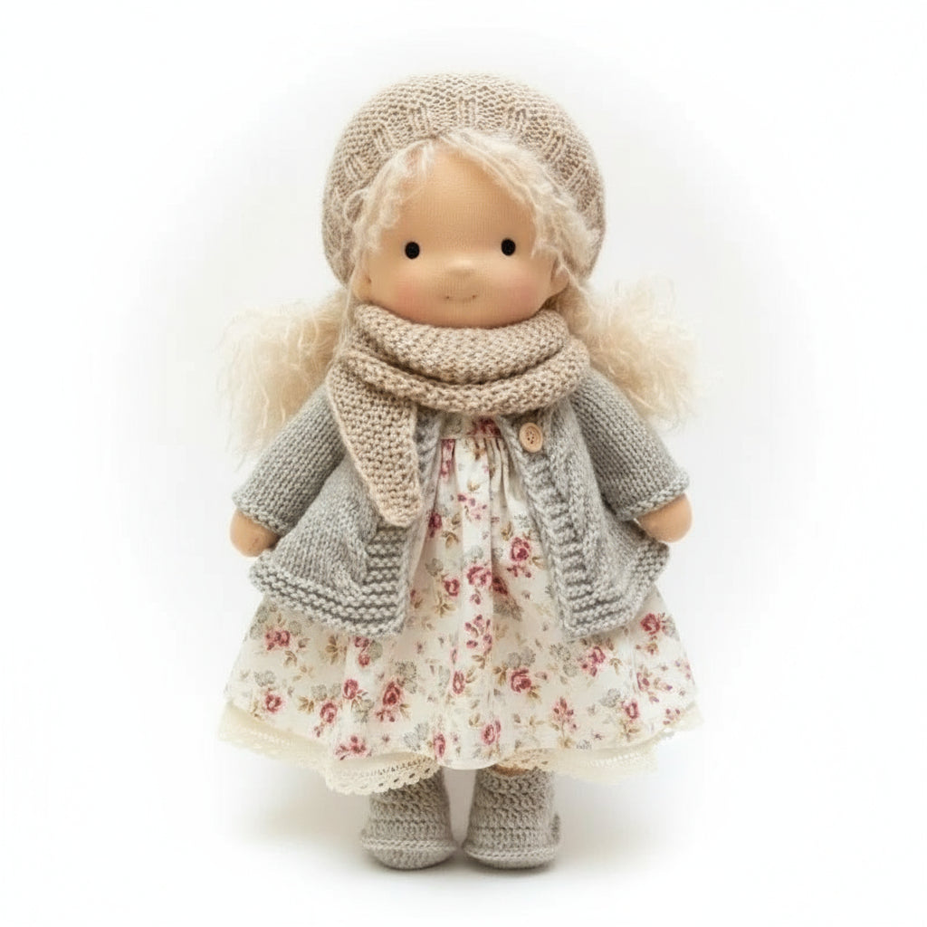 Soft Handmade Waldorf Doll for Kids Creative Play