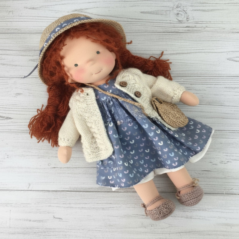Soft Handmade Waldorf Doll for Kids Creative Play