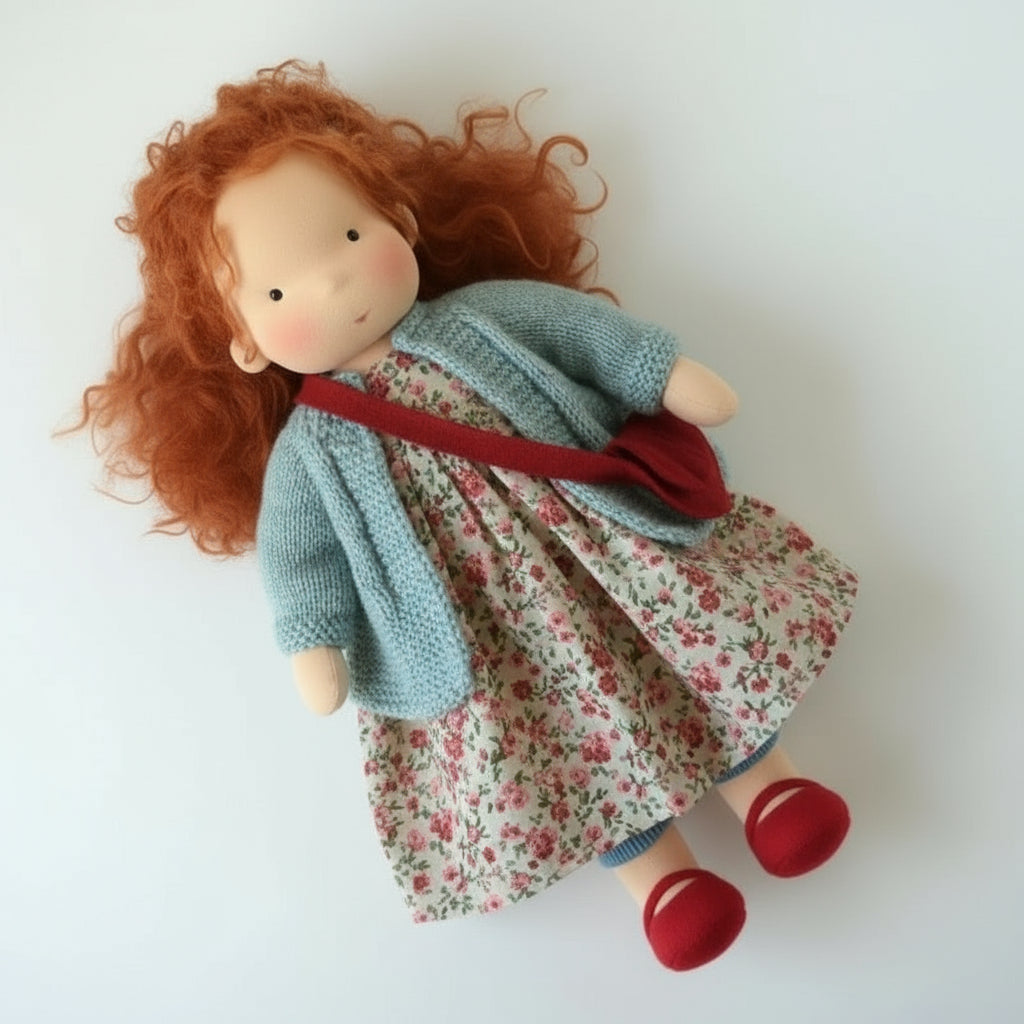 Soft Handmade Waldorf Doll for Kids Creative Play