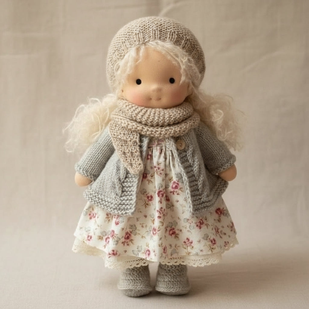 Soft Handmade Waldorf Doll for Kids Creative Play