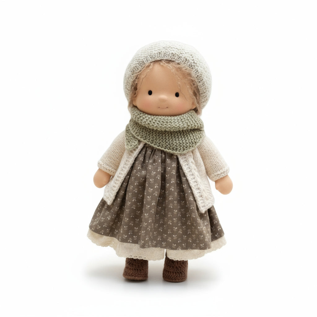 Soft Handmade Waldorf Doll for Kids Creative Play