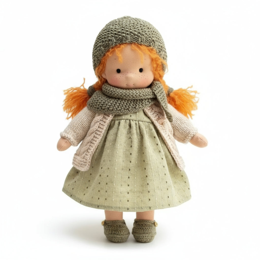 Soft Handmade Waldorf Doll for Kids Creative Play