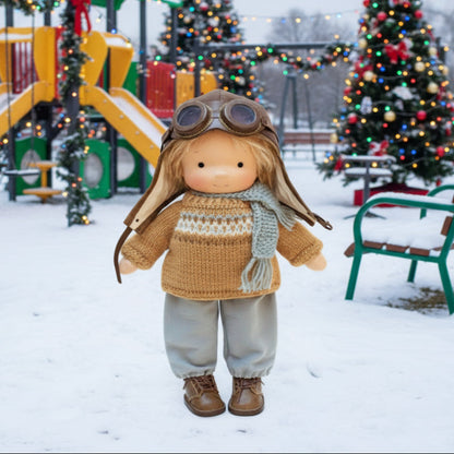 Soft Handmade Waldorf Doll for Kids Creative Play