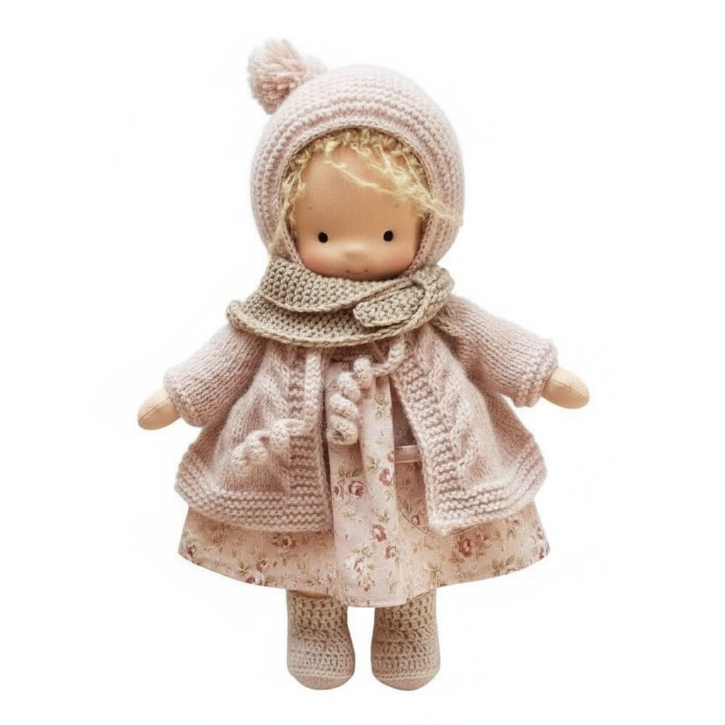 Soft Handmade Waldorf Doll for Kids Creative Play