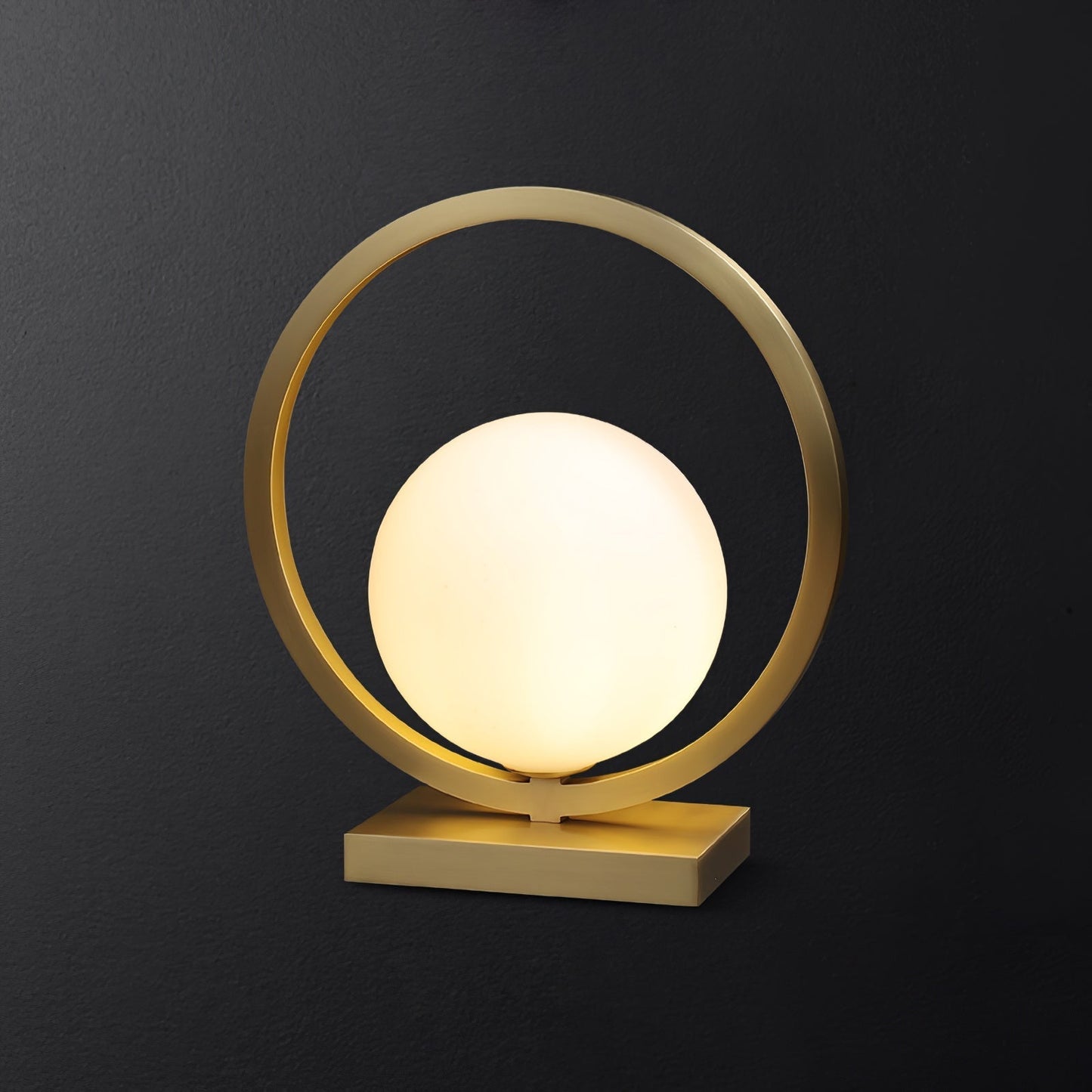 Elegant Brass Table Lamp with Warm Ambient Light