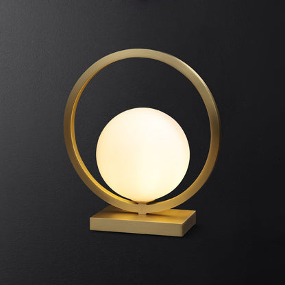 Elegant Brass Table Lamp with Warm Ambient Light