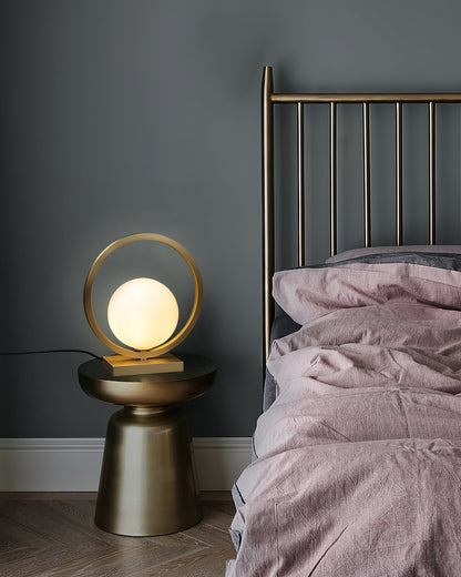 Elegant Brass Table Lamp with Warm Ambient Light