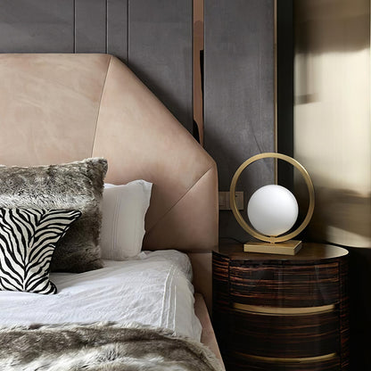 Elegant Brass Table Lamp with Warm Ambient Light