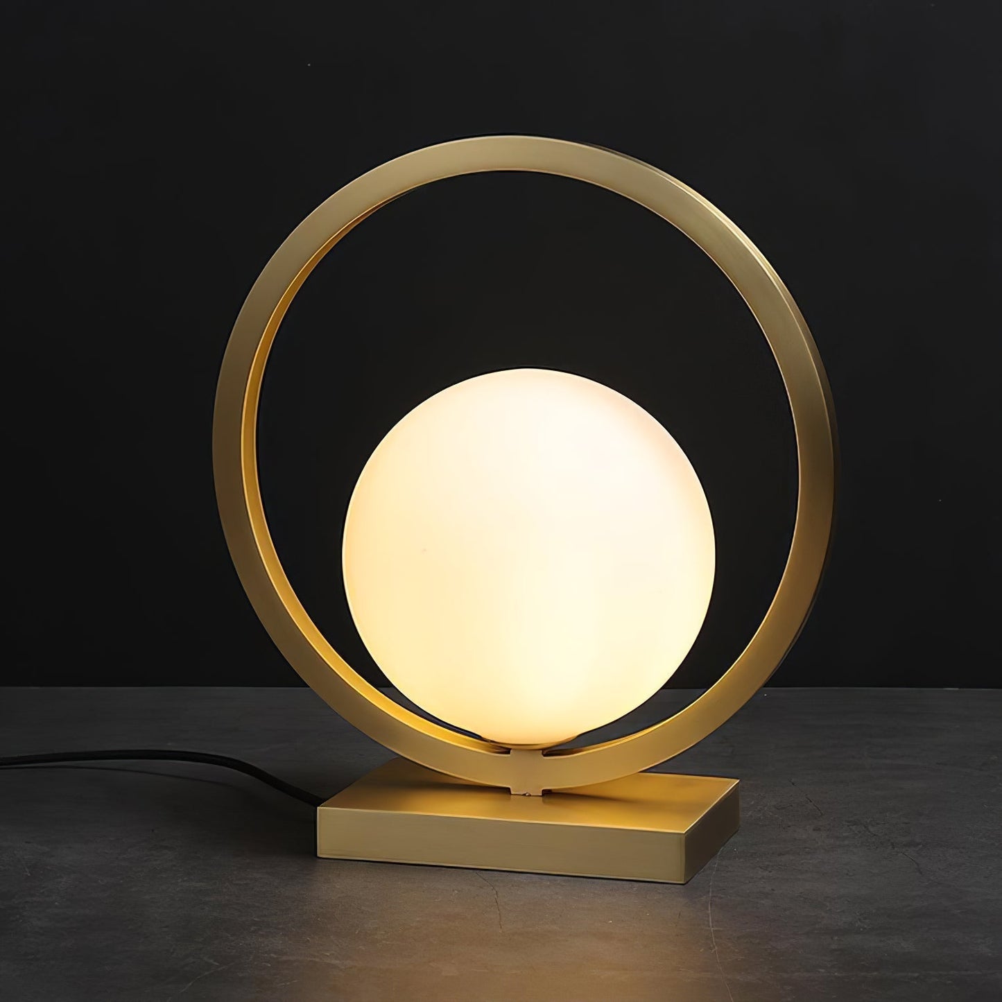 Elegant Brass Table Lamp with Warm Ambient Light