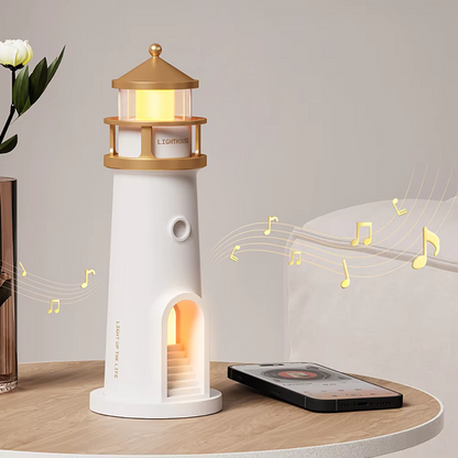 Modern Table Lamp with Bluetooth Speaker & Night Light