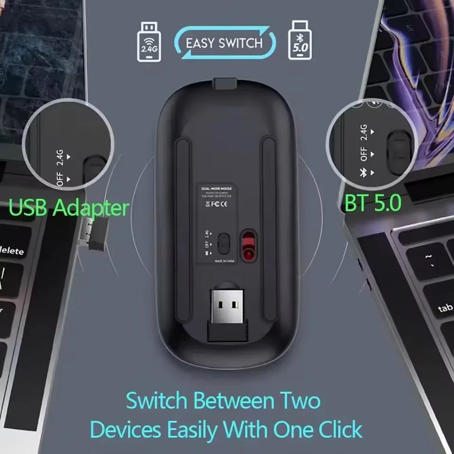 Lunaris | Ergonomic Silent Wireless Gaming Mouse with Rechargeable Battery 4