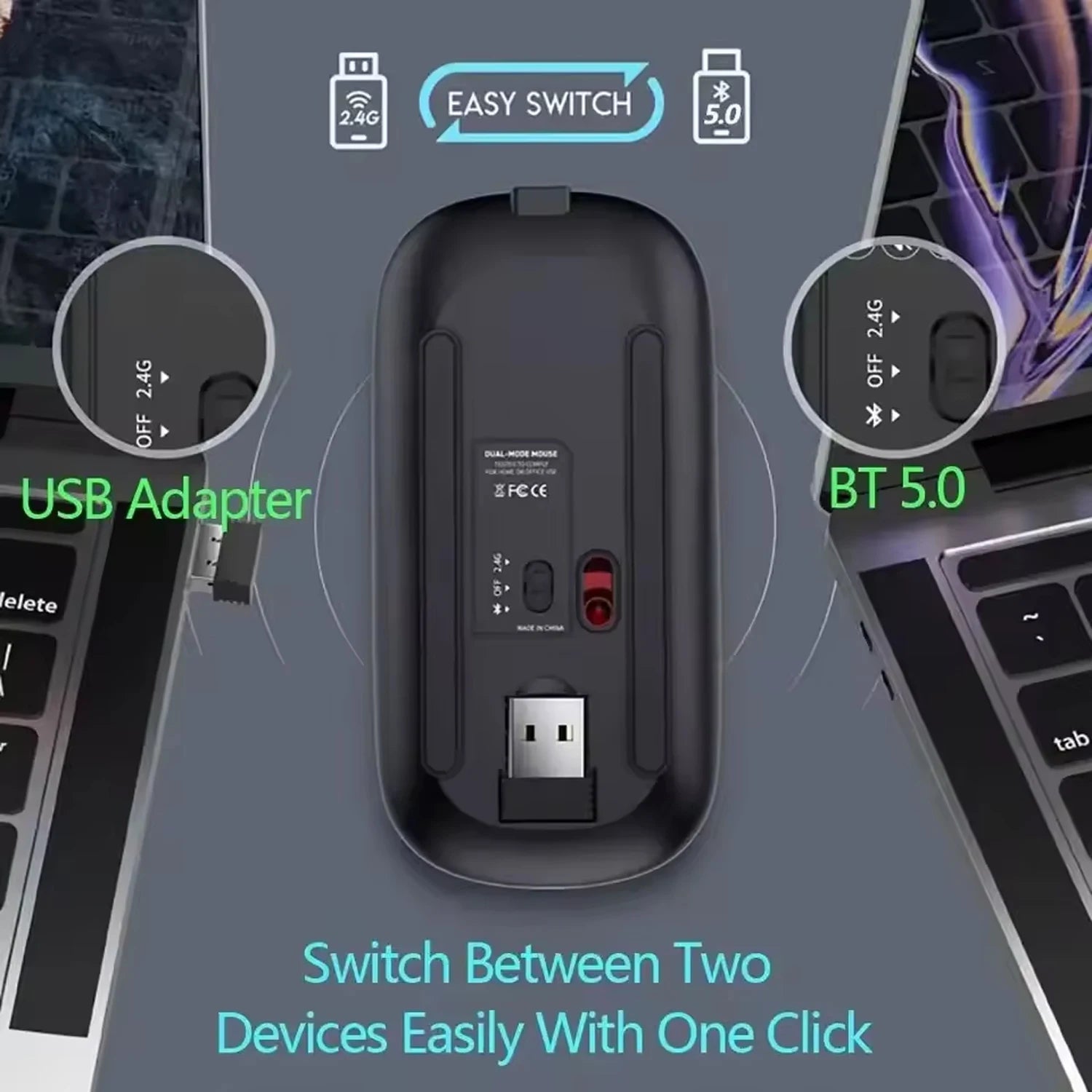Lunaris | Ergonomic Silent Wireless Gaming Mouse with Rechargeable Battery 4