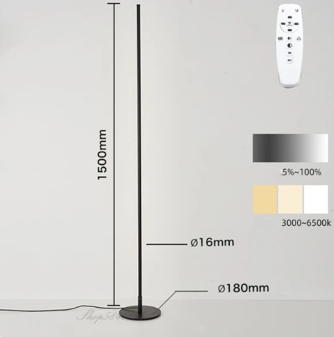 Lunaris | Modern Minimalist Black Floor Lamp for Living Room Decor 7