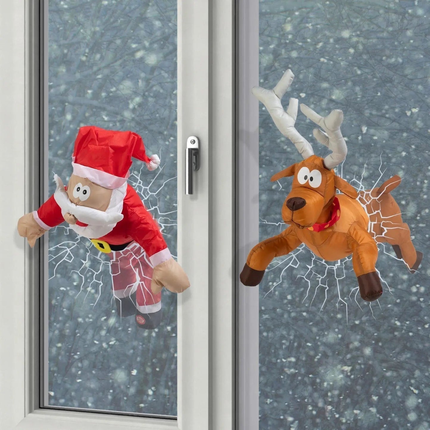 Fun Animated Santa Window Decoration - Fesara
