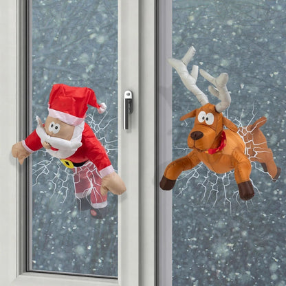 Fun Animated Santa Window Decoration - Fesara