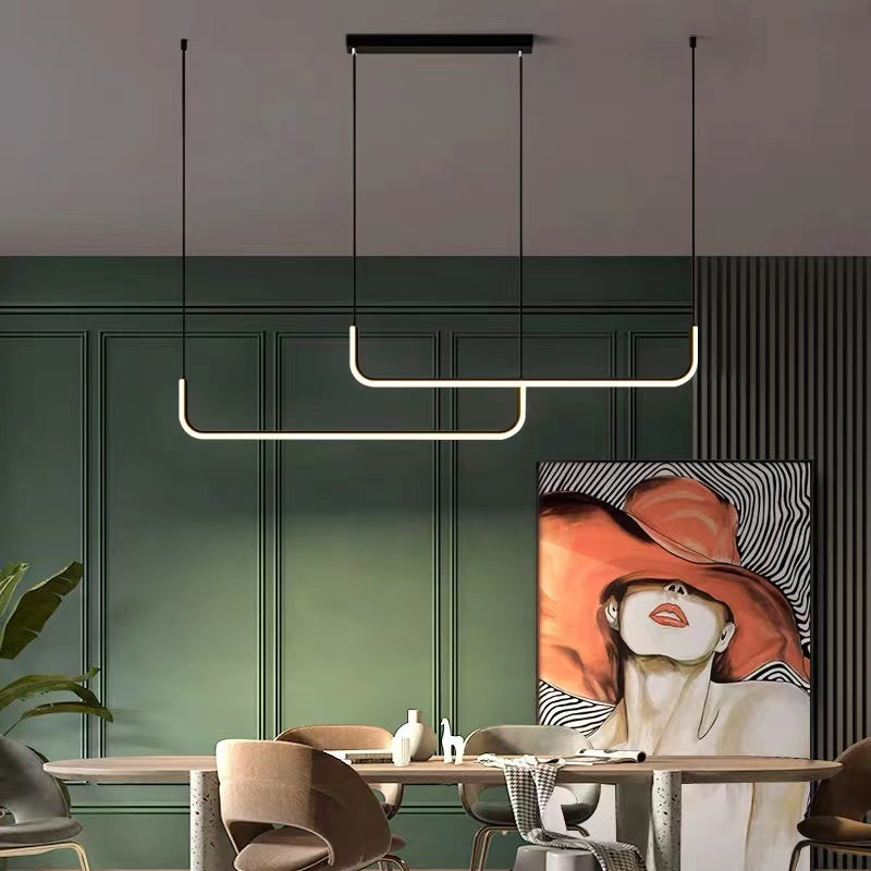 Sleek Modern Double Layer LED Pendant Light