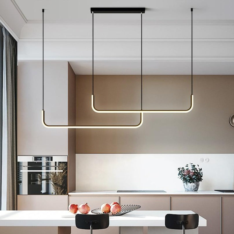 Sleek Modern Double Layer LED Pendant Light