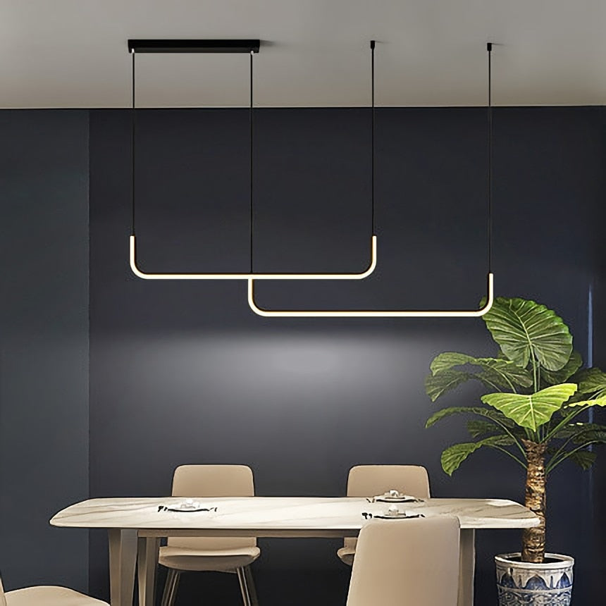 Sleek Modern Double Layer LED Pendant Light