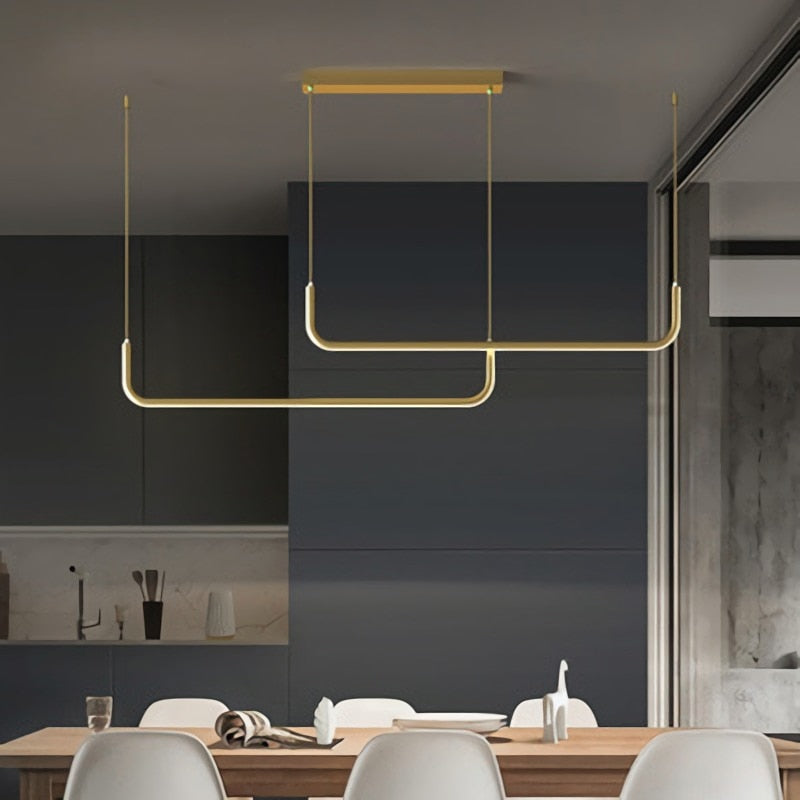 Sleek Modern Double Layer LED Pendant Light