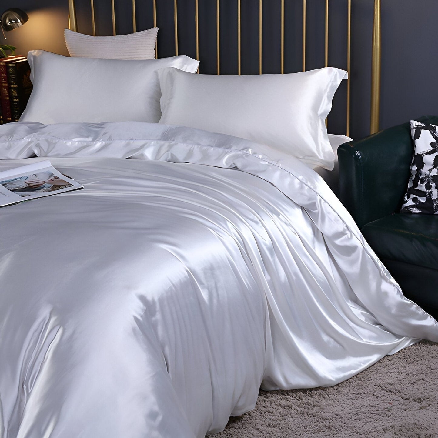 Fesara | Premium Silk Duvet Cover Ultra Soft Easy Care