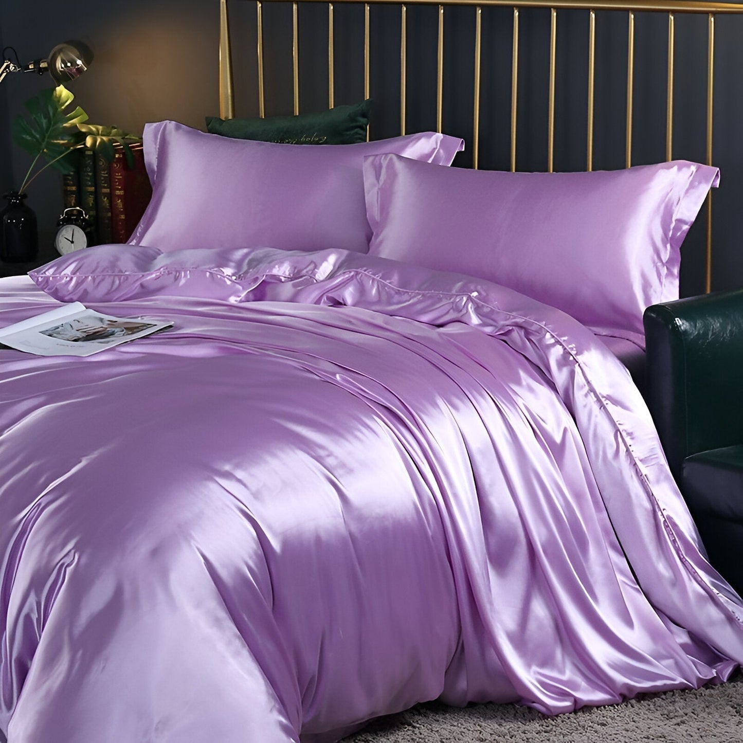 Fesara | Premium Silk Duvet Cover Ultra Soft Easy Care - Fesara