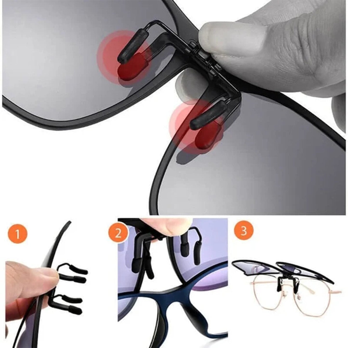 LuxiShade | Stylish Lightweight Clip-On Polarized Sunglasses 2