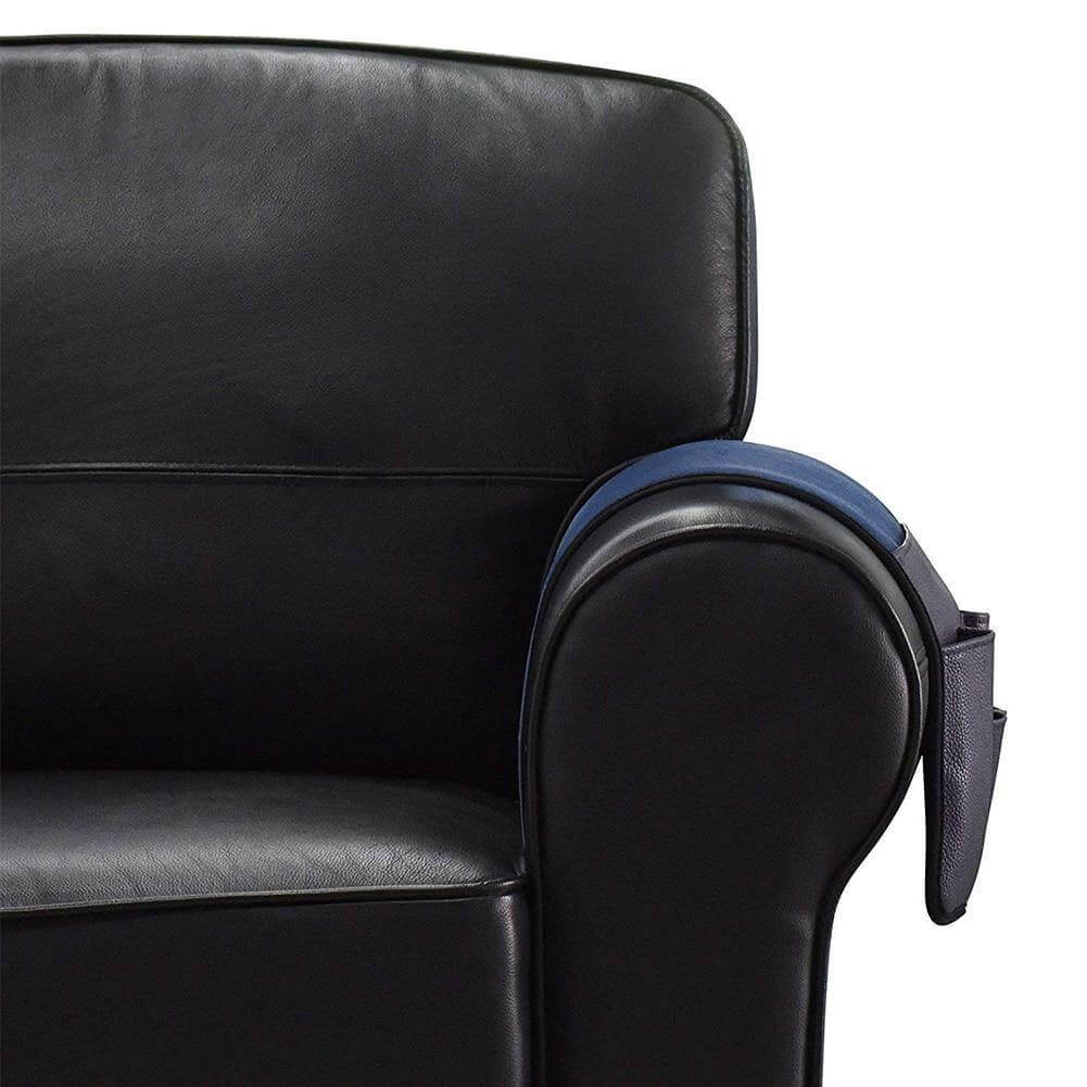LuxorLeather | Stylish Durable PU Leather Armrest Organizer with 5 Pockets 4