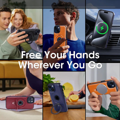 LuxuraCase | Stylish Premium PU Leather Magnetic iPhone Case with Stand 7