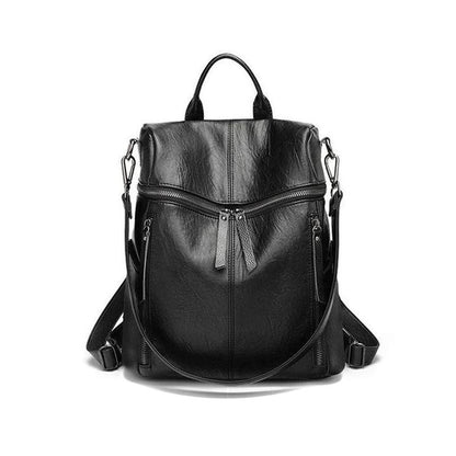 Premium Waterproof Leather Big Backpack - Fesara