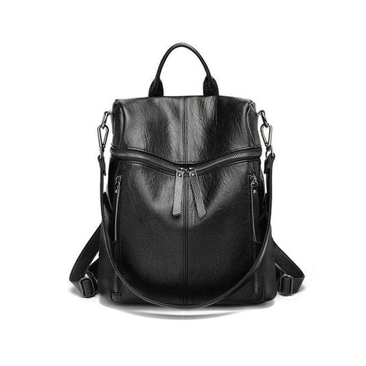 Premium Waterproof Leather Big Backpack - Fesara